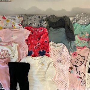 0-3 months baby girl clothing bundle: 22 items